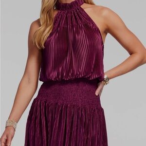 NEW Ramy Brook maxi low waist LEE maxi dress size X-Small.  $595 in Plumberry